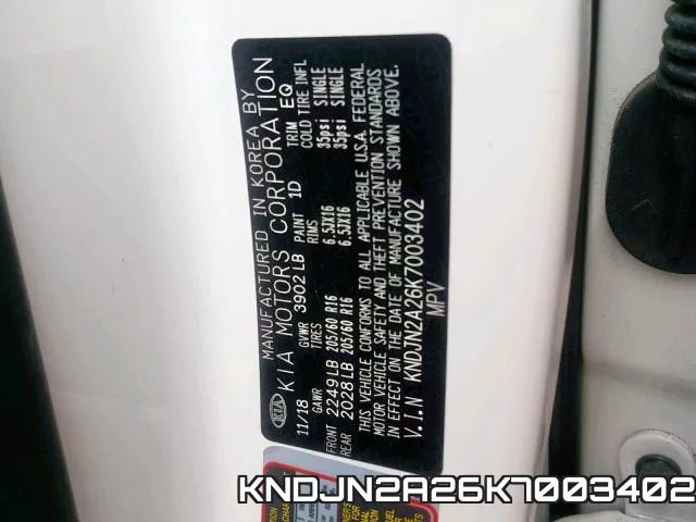 KNDJN2A26K7003402 фото 2