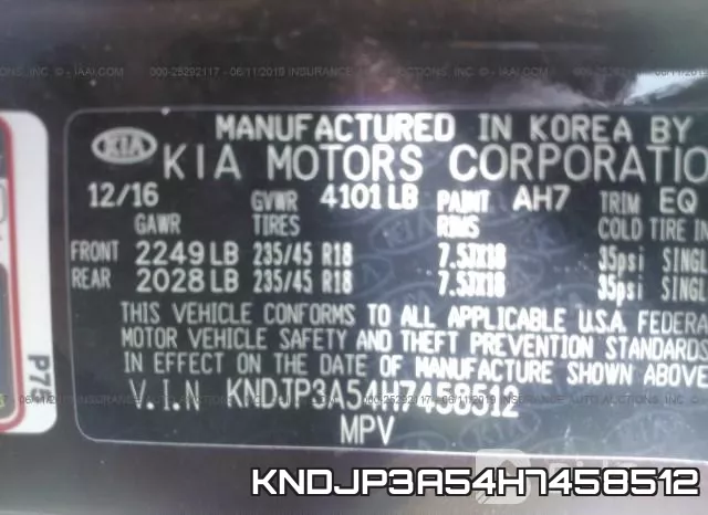 KNDJP3A54H7458512 фото 10