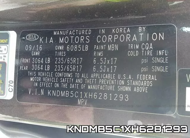 KNDMB5C1XH6281293 фото 10