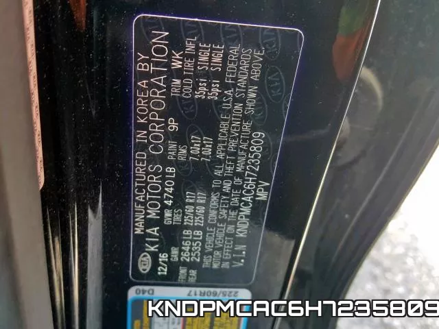 KNDPMCAC6H7235809 фото 2
