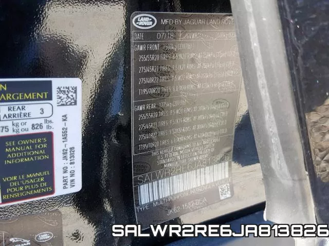 SALWR2RE6JA813826 фото 2