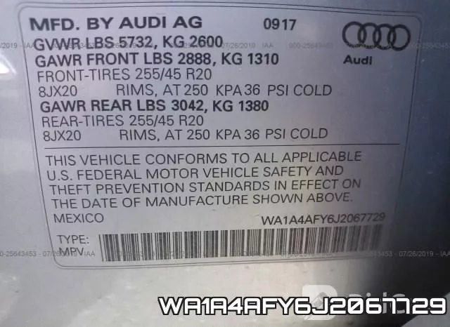 WA1A4AFY6J2067729 фото 10