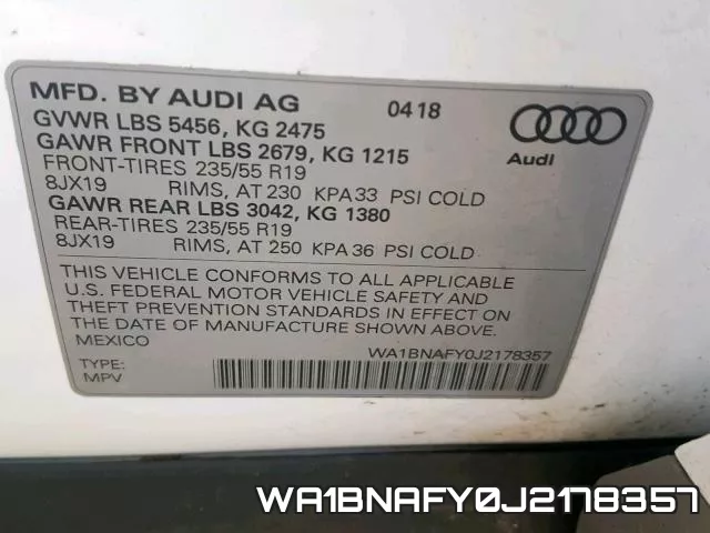 WA1BNAFY0J2178357 фото 2
