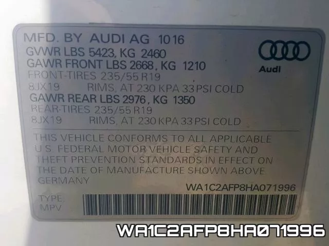 WA1C2AFP8HA071996 фото 2