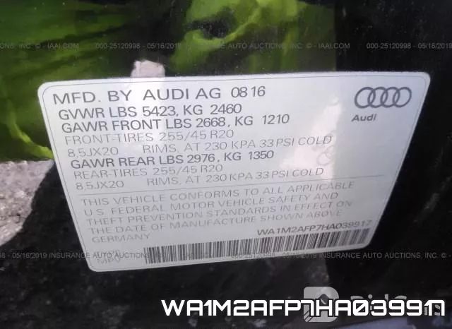 WA1M2AFP7HA039917 фото 10
