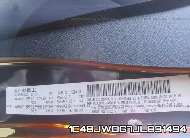 1C4BJWDG7JL831494 фото 10