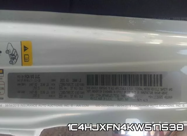 1C4HJXFN4KW517538 фото 10