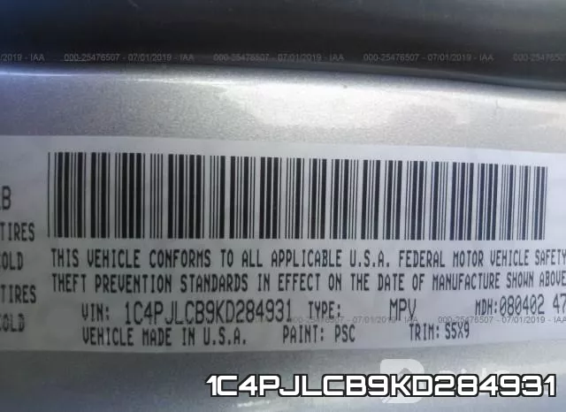 1C4PJLCB9KD284931 фото 10