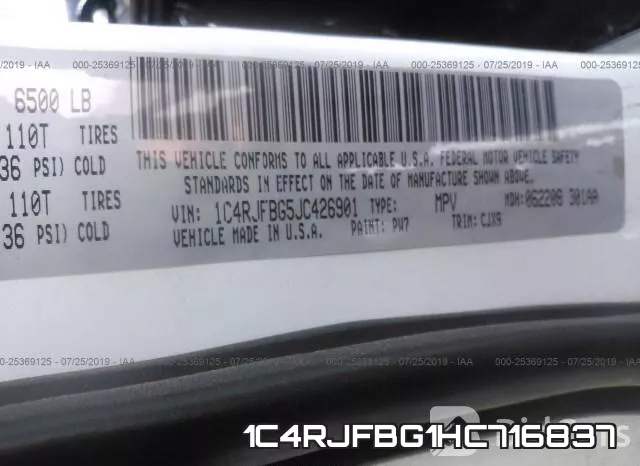 1C4RJFBG1HC716837 фото 10