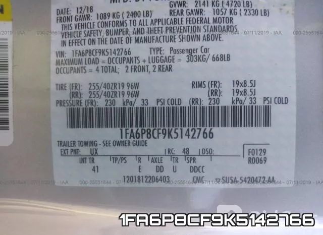 1FA6P8CF9K5142766 фото 10
