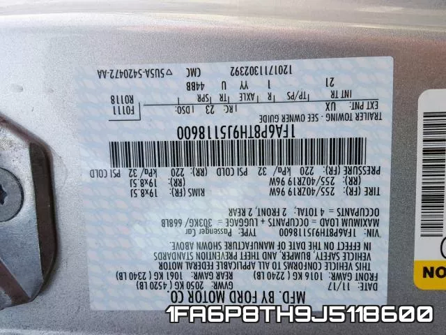 1FA6P8TH9J5118600 фото 2