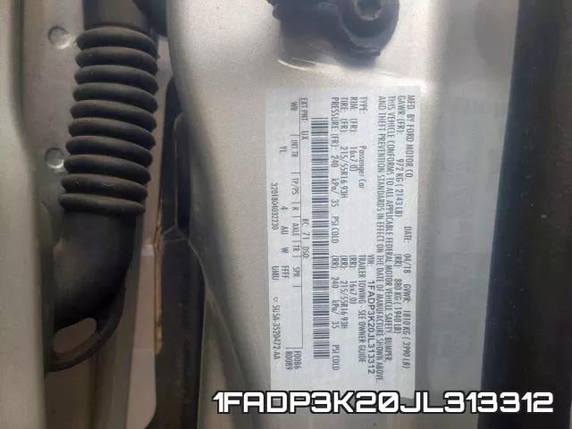 1FADP3K20JL313312 фото 2