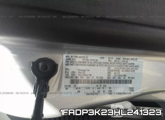 1FADP3K23HL241323 фото 10