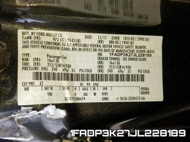 1FADP3K27JL228189 фото 2