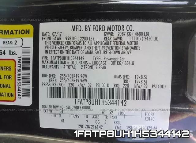1FATP8UH1H5344142 фото 10