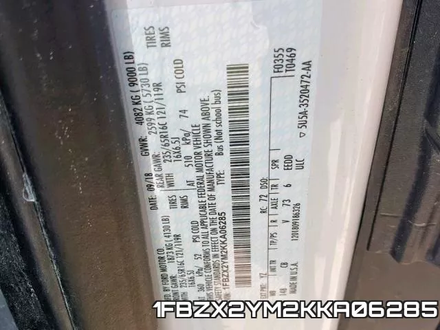 1FBZX2YM2KKA06285 фото 2