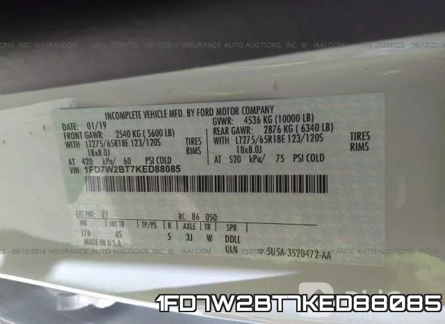 1FD7W2BT7KED88085 фото 10
