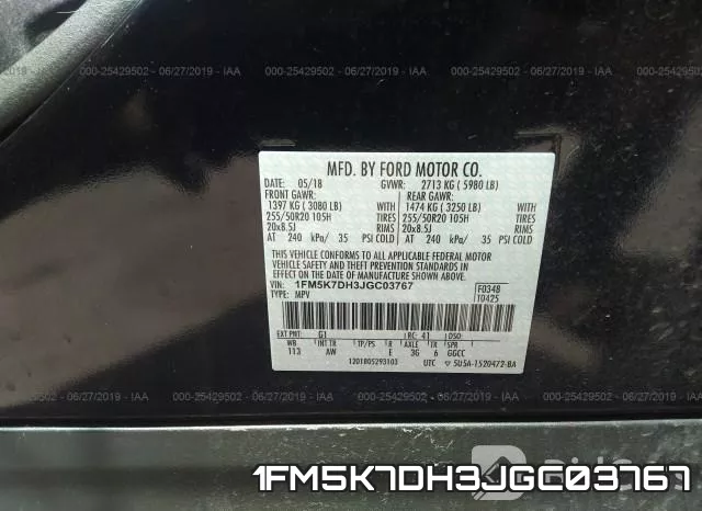 1FM5K7DH3JGC03767 фото 10