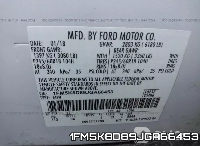 1FM5K8D89JGA66453 фото 10