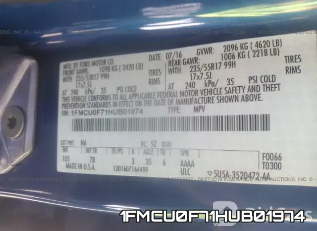 1FMCU0F71HUB01974 фото 10