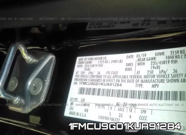 1FMCU9GD1KUA91284 фото 10