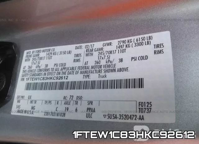 1FTEW1C83HKC92612 фото 10