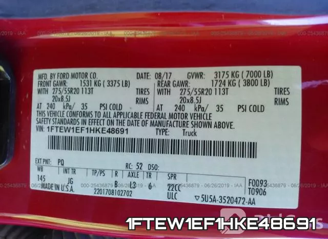 1FTEW1EF1HKE48691 фото 10