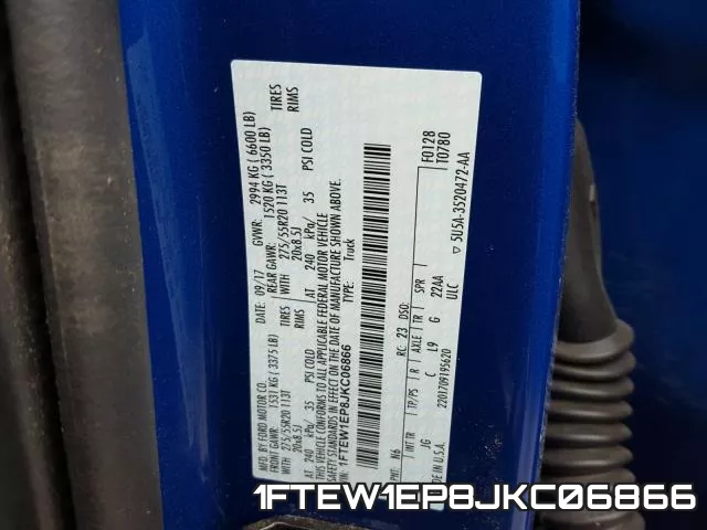 1FTEW1EP8JKC06866 фото 2