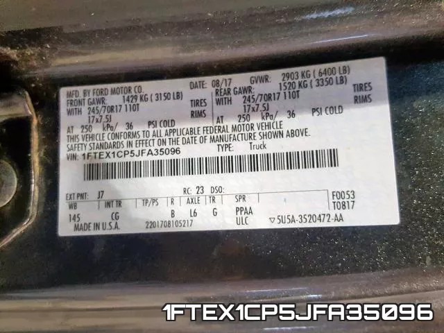 1FTEX1CP5JFA35096 фото 2
