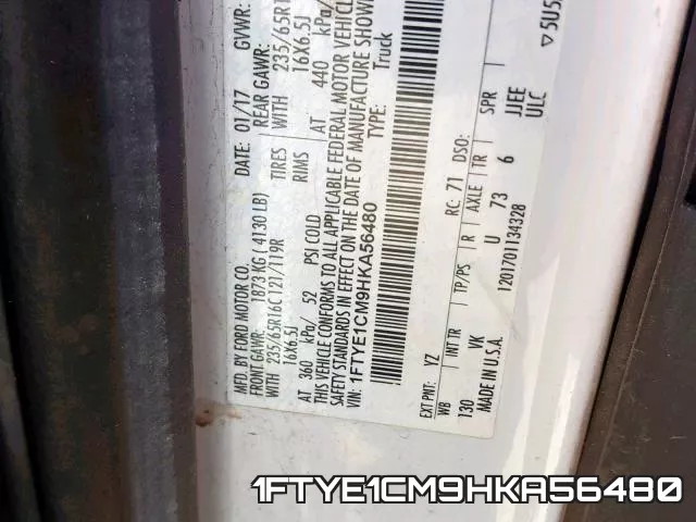 1FTYE1CM9HKA56480 фото 2