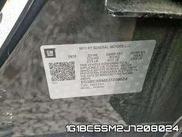 1G1BC5SM2J7208024 фото 2