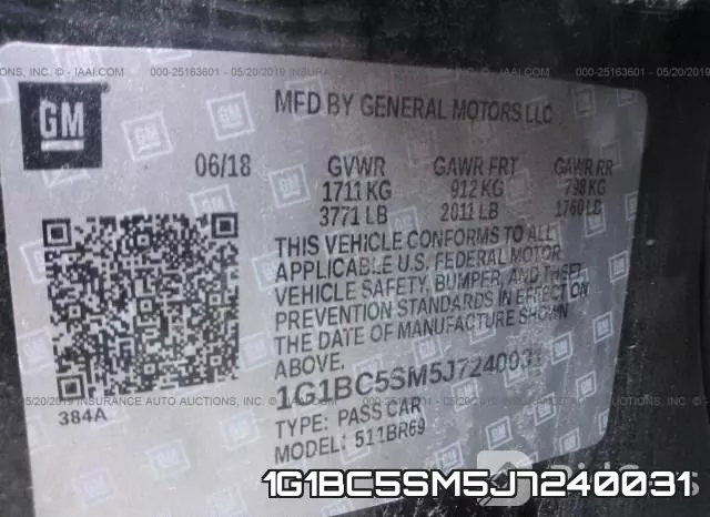 1G1BC5SM5J7240031 фото 10