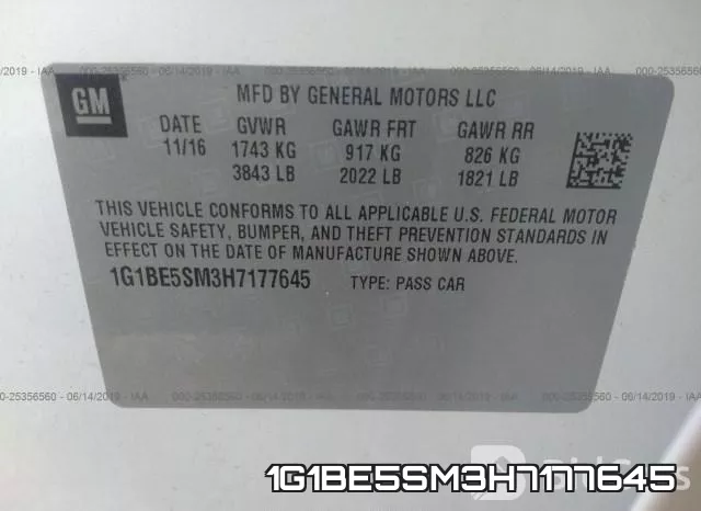 1G1BE5SM3H7177645 фото 10