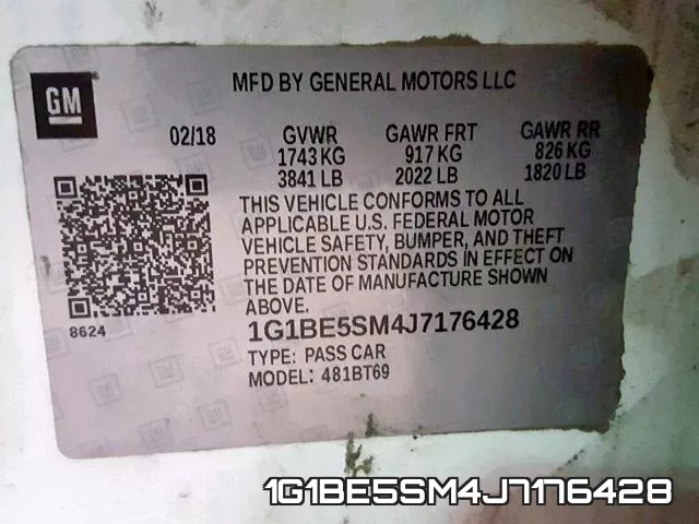 1G1BE5SM4J7176428 фото 2