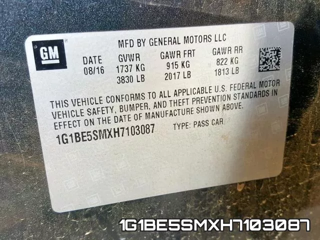 1G1BE5SMXH7103087 фото 2