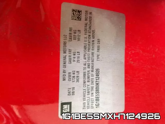 1G1BE5SMXH7124926 фото 2