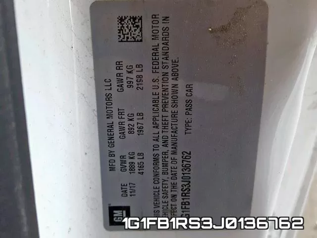 1G1FB1RS3J0136762 фото 2