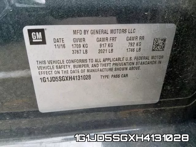 1G1JD5SGXH4131028 фото 2