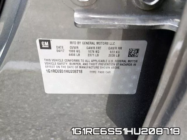 1G1RC6S51HU208718 фото 2