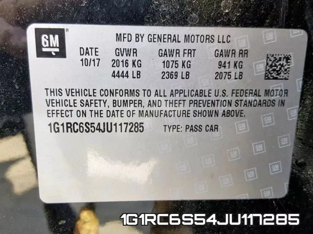 1G1RC6S54JU117285 фото 2