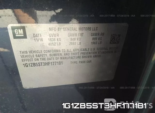 1G1ZB5ST3HF177181 фото 10