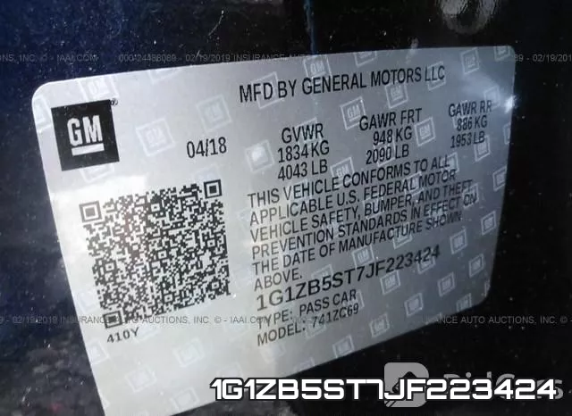 1G1ZB5ST7JF223424 фото 10