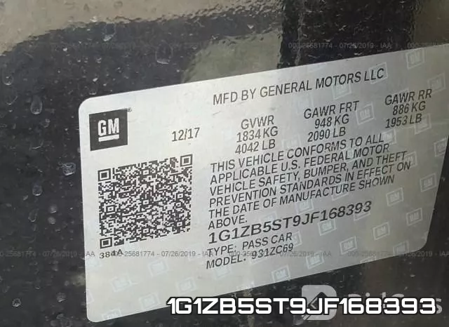 1G1ZB5ST9JF168393 фото 10