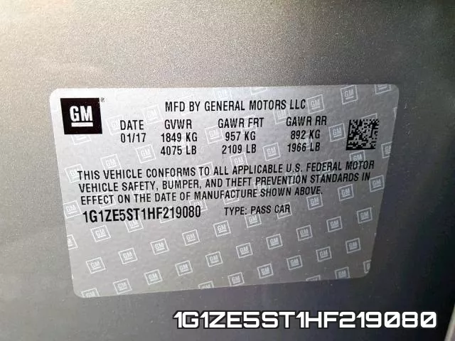 1G1ZE5ST1HF219080 фото 2