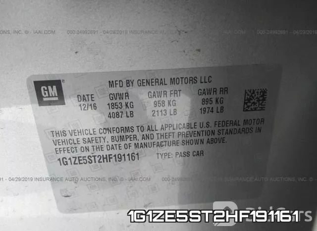 1G1ZE5ST2HF191161 фото 10