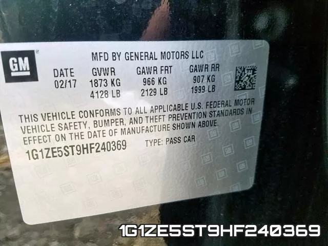 1G1ZE5ST9HF240369 фото 2