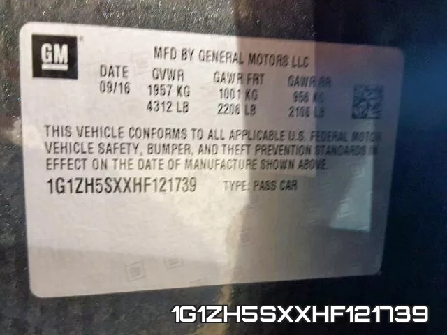 1G1ZH5SXXHF121739 фото 2
