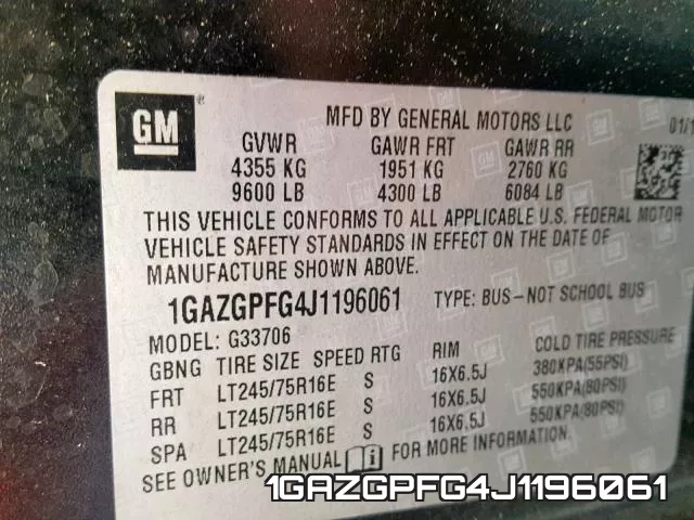 1GAZGPFG4J1196061 фото 2