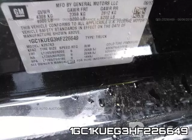 1GC1KUEG3HF226649 фото 10