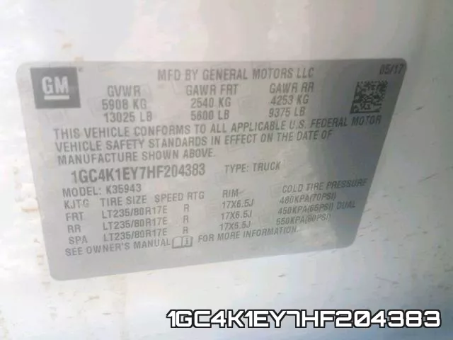 1GC4K1EY7HF204383 фото 2